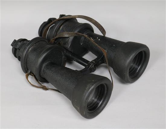 A pair of German WWII binoculars stamped 7x50 beh 467405